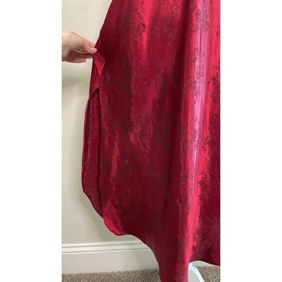 Vintage California Miss Lace Slip Dress Lingerie Nightgown Nightie Gothic Red M - Picture 11 of 15